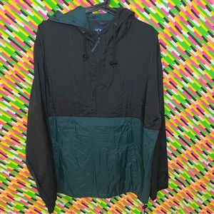 Vintage Honors Black/Hunter Green Windbreaker Jacket